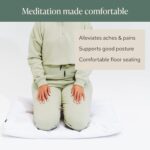 Mindful & Modern Zabuton Meditation Mat - Cotton Filled Yoga and Meditation Pad - Zabuton Meditation Cushion for Kneeling and Sitting Support - Large Rectangular Sitting Floor Pillow for Bench or Zafu - Image 2