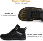 Womens Mens Winter Barefoot Boots Warm Minimalist Wide Toe Box Snow Boots Zero Drop Sole Outdoor Water Resistant Ankle Booties - Image 3