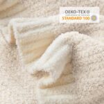 Snuggle Sac Buttery Ivory Throw Blanket for Couch, Reversible Super Soft Knitted Blankets, Warm Cozy Knit Fuzzy Plush Lightweight Throws Dupes for Sofa, Bed, Picnic, Ivory, 50 x 60 inches - Image 5