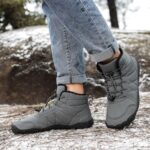 Hike Winter Footwear Barefoot Boots Mens Womens, Waterproof Winter Snow Boots, Warm Ankle Booties, Wide Toe Barefoot Hiking Boots, Non-Slip Zero Drop Sole Hike Shoes for Hiking Walking Outdoor - Image 5