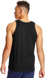 Hanes Men’s Performance Tank, X-Temp Moisture-Wicking Tank Top, Solid Colors, 2-Pack - Image 3