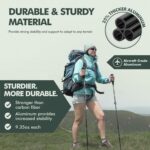KINGGEAR Nordic Walking Stick, TP1 Hiking Poles Retractable Lightweight 7075 Aluminum, Trekking Poles with Flip Lock, Natural Cork and EVA Grip, 2pc Hiking Gear - Image 2