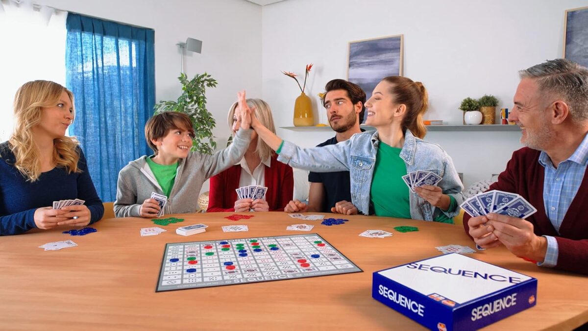 SEQUENCE- Original SEQUENCE Game with Folding Board, Cards and Chips by Jax ( Packaging may Vary ) White, 10.3" x 8.1" x 2.31" - Image 6