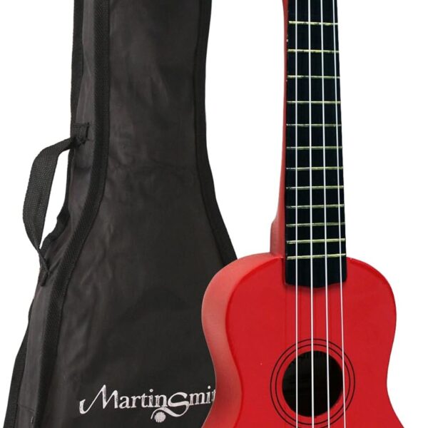 Martin Smith UK-222-RD Soprano Ukulele, Red