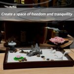 SRAYW Zen Garden Kit for Desk Decor. 11x7.5'' Beautiful Japanese Mini Zen Garden Meditation Gifts Set for Home,Office Desk＆Meditation Room.6 Tools ＆ 18 Accessories. Zen Sand Tray Therapy - Image 6