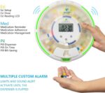 EziMedPil Automatic Pill Dispenser with Alarm, Sound & Light, up to 6 Alarms/Day, 6 Dosage Templates, Easy-Read Display, Frosted Lid & Locked 28-Day Medication Dispenser for Protecting Pills Privacy - Image 7