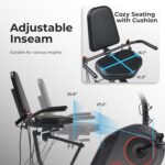 Sunny Health & Fitness Smart Heavy-Duty Recumbent Bike w/Wide Cushioned Seat & Back, Indoor Cycling Machine for Adult/Seniors Home Exercise, Free SunnyFit App Connect, Optional Workout Training Bands - Image 3