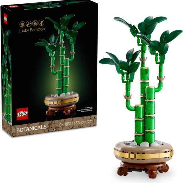 LEGO Botanicals Lucky Bamboo Building Set - Artificial Plant for Indoor Home Décor, Adults Ages 18+ - Fake Plant Decoration for Table, Desk, Office - Unique Gift for Her & Him - 10344