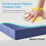 Outdoor Cushions for Patio Furniture,Outdoor Seat Cushion Set 24 x 24 x 5.75 Inch,Waterproof & Fade Resistant Outdoor Chair Cushions,Deep Patio Chair Cushion with Removable Cover,Navy Blue - Image 4