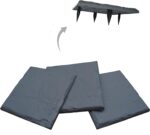 Gardien 15.5” Decorative Stepping Stones That Stake Into The Ground - Decorative Walkway for Outdoor Pathway, Lawn, Yard, Home, or Garden Pathway Pavers - Polyresin Material (4, Slate Grey)