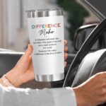 Teacher Appreciation Gifts - Difference Maker 20 oz Stainless Steel Insulated Coffee Tumbler with Lid - Thank You Gifts For Teachers Boss Coworker Employee, Inspirational Tumbler for Women - Image 4