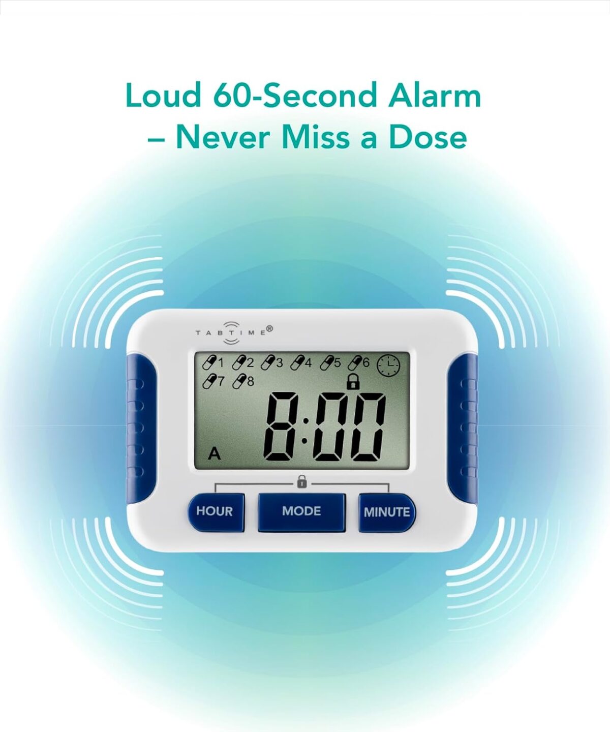 Pill Reminder with 8 Alarms per Day, Pill Tracker, Pill Timer, Medication Reminder Devices, Medication Tracker, Essential Parkinson's Patient Gadget - Image 3
