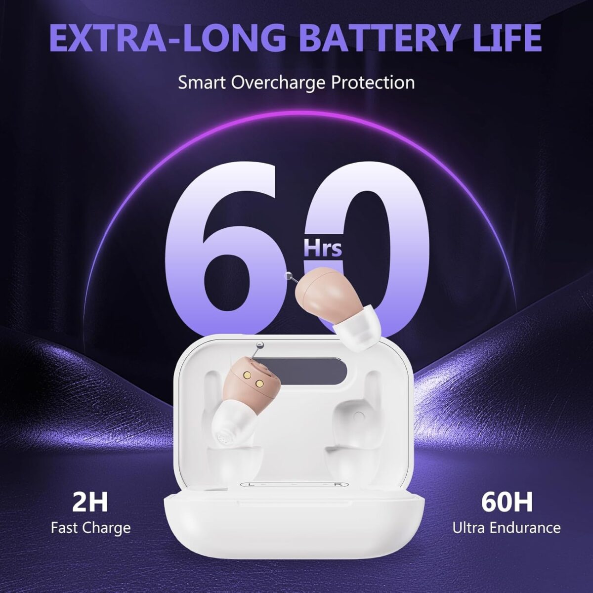 Hearing Aids for Seniors, Mini Rechargeable and Long-Lasting Invisable IN-THE-EAR Hearing Aids with Noise Cancelling, Customizable Listening Experience and Easy Control - Image 4