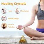 Hopeseed Orgone Pyramid Flower of Life Orgonite Money Healing Crystals Pyramid for Positive Energy with Tiger's Eye Stones and Luck White Crystal That Promotes Wealth, Prosperity and attracts Success - Image 5