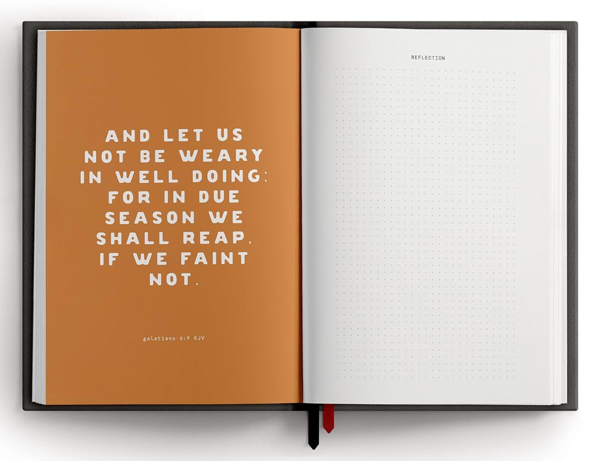 The Prayer Journal for Him: A Daily Christian Journal for Men to Practice Gratitude, Reduce Anxiety and Strengthen Your Faith (Premium Vegan Leather Hardcover) - Image 3