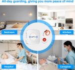 CallToU Wireless Caregiver Pager Smart Call System 2 SOS Call Buttons/Transmitters 2 Receivers Nurse Calling Alert Patient Help System for Home/Personal Attention Pager 500+Feet Plugin Receiver - Image 3