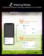 Lumary Smart Sprinkler Timer 2 Zone, WiFi Water Timer for Garden Hose, Brass Inlet Water Hose Timer Outdoor, Manual/Automatic Drip Irrigation Timer, App/Voice Control Work with Alexa, Orange, L-WT2A1 - Image 5