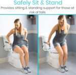 Vive Toilet Safety Rail - Adjustable Grab Bar - Compact Support Frame with Handrail for Bathroom Toilet Seat - Easy Installation for Handicap Senior Bariatrics, Elderly Balance - Padded Hand Armrest - Image 2
