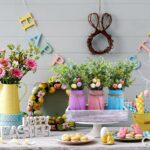 3PCS Easter Mason Jars 3 * 5Inch Easter Painted Tiered Tray Decorative Jars with Wood Tray &Artificial Flowers Farmhouse Bottles for Holiday Spring Home Table Centerpiece Decor Gifts - Image 5