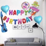 Inflatable Rock Star Toy Set, 7 Pack Inflatable Boom Box Mobile Phone Guitar Bass Party Props for 80's 90's Party Decorations, Rock and Roll Party Favors Supplies, Christmas Birthday Party Gifts. - Image 4