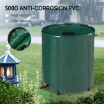 VINGLI 50 Gallon Collapsible Rain Barrel, Portable Water Storage Tank, Rainwater Collection System Downspout, Water Catcher Container with Filter Spigot Overflow Kit - Image 6