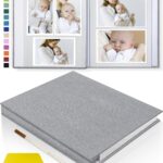 Popotop Photo Album Self Adhesive Scrapbook Album for 4x6 5x7 8x10 Pictures DIY Photo Book with Plastic Refills Sleeves Page,Birthday Gifts for Women Mom,Wedding Baby Family Travel