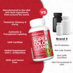 Health Plus Super Colon Cleanse 15 Day Supply of Gentle Gut Cleanse Detox, Psyllium Husk, Probiotics for Constipation Relief & Digestive Support, 60 Capsules - Image 6