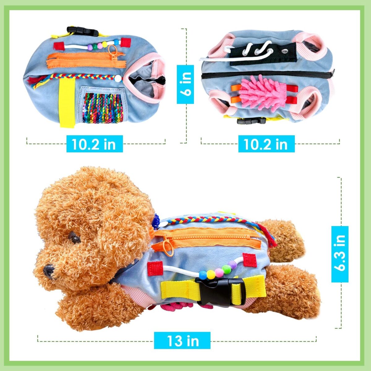 Fidget Sensory Dog Blanket for Elderly | Premium Dementia Activities for Seniors Items | Engaging Sensory Items (pup) for Adults | Gift and Activities for Seniors with Alzheimer - Image 5