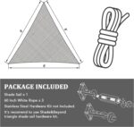 Shade&Beyond Triangle Sun Shade Sail 16'x16'x16' Canopy Sand for Patio Garden Yard Deck Pergola, (We Make Custom Size) - Image 7