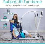 Vive Hydraulic Patient Lift for Home Use with Sling - Portable, Medical Patient Transfer Lift System - Sit to Stand Lift Assist for Elderly - Floor & Fall Elderly Lift - for Car, Wheelchair & Bed - Image 2