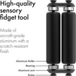 ONO Roller - Handheld Fidget Toy for Adults | Help Relieve Stress, Anxiety, Tension | Promotes Focus, Clarity | Compact, Portable Design (Full Size/Aluminum, Black) - Image 7