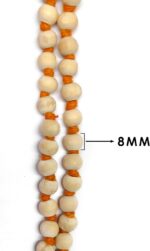 Satvik 108 Beads Chandan Jaap Mala Necklace for Men and Women, Original Chandan beads Mala Rosary Garland Indian Chanting 8 mm Chandan Jap Mala with Cotton Thread Hare Krishna Hare Rama Chanting Mala - Image 4