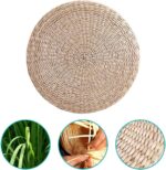 Meditation Cushion, Tatami Floor Pillow Seating for Adults Cushion Seat Round Pouf Filling Floor Cushion with Soft Sponge Filling Ottoman Foot Rest for Living Room Bedroom Beige, 15.75" x 2.36" - Image 7