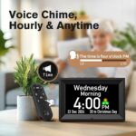 GOLOZA 7'' Digital Calendar Clock, Talking Clock with 10 Volumes, 6 Display with 10 Color Modes, Auto Dimmable, Alarms & Birthday & Holiday Reminders, 3 Pill Reminders Clocks for Kids Adults Seniors - Image 2