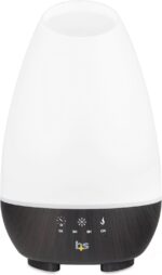HealthSmart 500ML Essential Oil Diffuser for Large Rooms, Cool Mist Humidifier and Aromatherapy Diffuser, Adjustable Timer, Mist Mode and 7 LED Light Colors, White (Pack of 1)