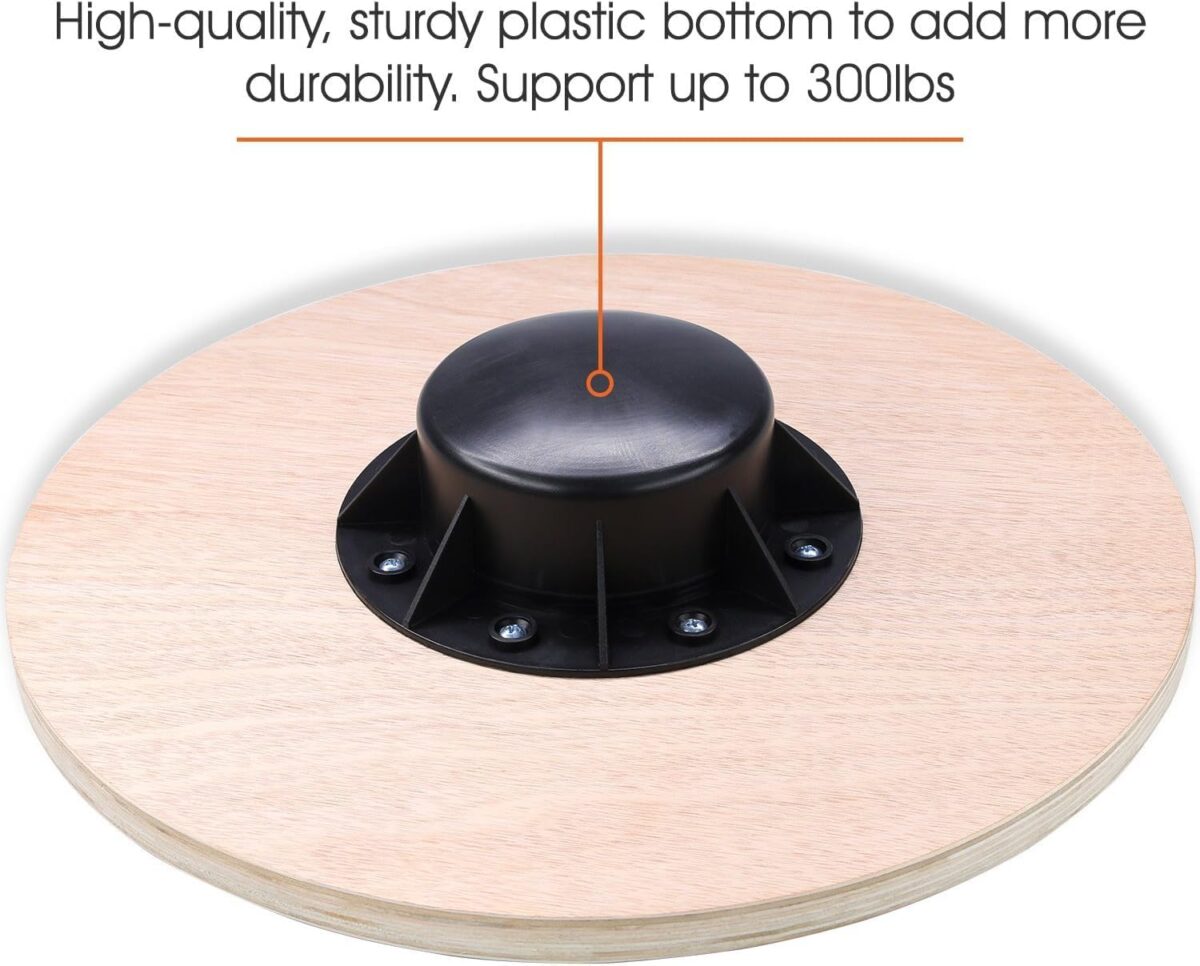 Yes4All Versatile Wooden Wobble Balance Board, Balance Trainer for Mobility Training, Standing Desk, Core Training, Exercise Balance Stability Trainer - Image 4