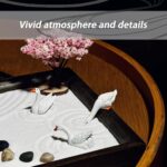 SRAYW Zen Garden Kit for Desk Decor. 11x7.5'' Beautiful Japanese Mini Zen Garden Meditation Gifts Set for Home,Office Desk＆Meditation Room.6 Tools ＆ 18 Accessories. Zen Sand Tray Therapy - Image 8