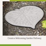 Leaf Garden Stepping Stone | Decorative Walkway Stepping Stones for Outdoor Garden Flowerbed & Lawn Yard Pathway | Weatherproof & Anti-Slip Rubber Pavers - 16" L x 16" W x 3/4" H - Image 7