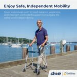 Drive Medical 10226-1 Trigger Release Folding Walker, Brushed Steel - Image 2