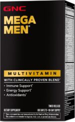 GNC Mega Men Multivitamin | Antioxidants, Heart Health, and Immune Support | 180 Count