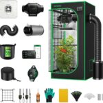 VIVOSUN GIY Smart Grow Tent System 2x2, WiFi-Integrated Grow Tent Kit, with Automate Ventilation and Circulation, Schedule Full Spectrum 100W LED Grow Light, and GrowHub E42A Controller