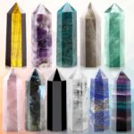 CASMON Large Healing Crystal Wands 3.9"-4.3"(10-11cm), Natural Rose Quartz Obelisk Crystal Tower Stone, 6 Faceted Single Healing Crystal Point for Reiki Chakra Meditation Therapy (1PC) - Image 7