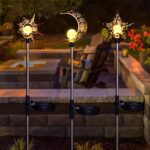 Tryme Solar Lights Outdoor Garden Decorations Sun Moon Star Stake Light Decorative Waterproof Warm White LED Yard Decor for Pathway Lawn Patio Courtyard Backyard - Image 6