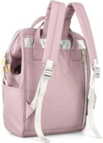 Himawari Laptop Backpack, Stylish Eco-Friendly Canvas, 11"x16"x6.3", Large Capacity, Multi-Functional with USB Port, Padded Back Panel, Adjustable Shoulder Straps - Image 4