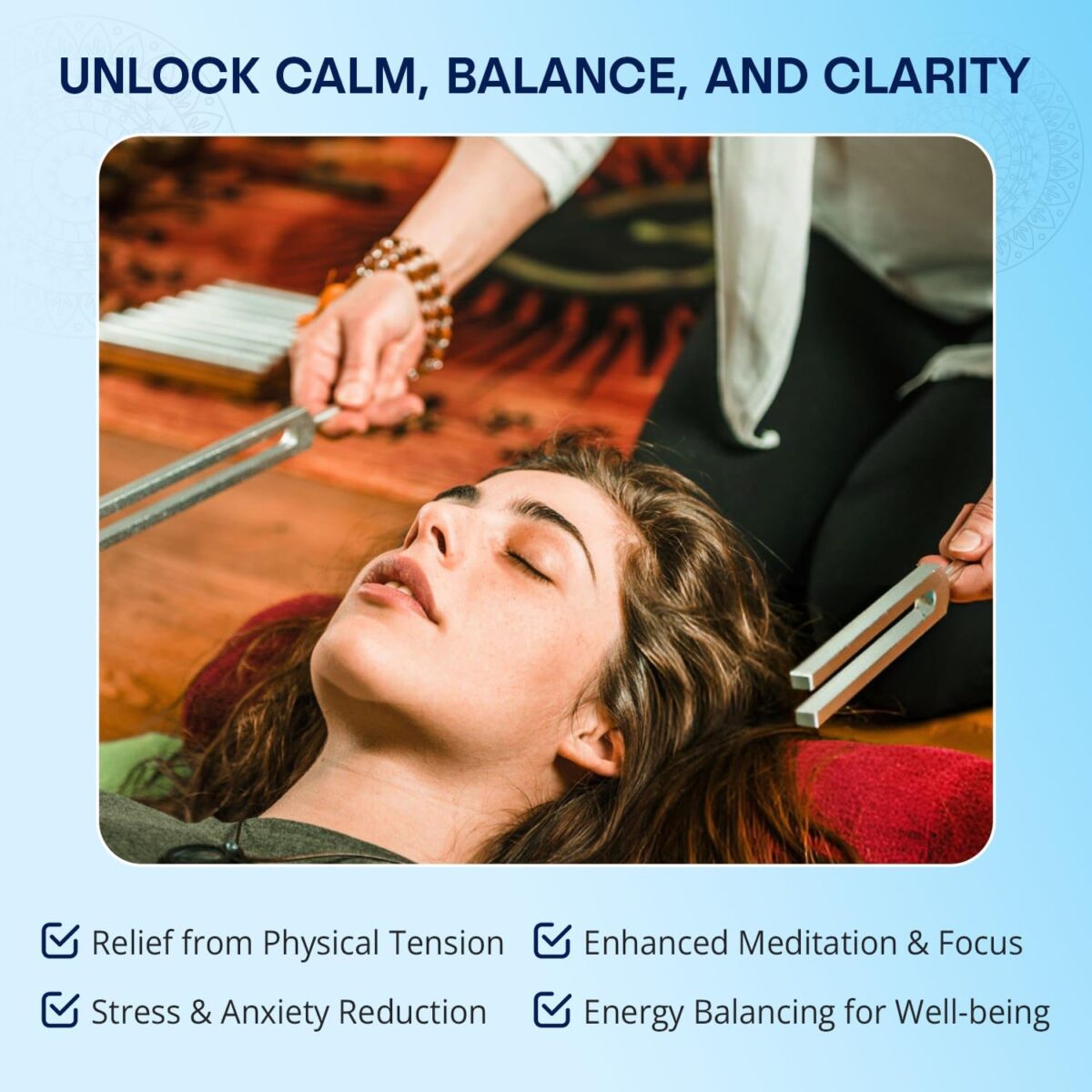 Solfeggio Tuning Forks Set for Healing – 9 Chakra Frequencies 174Hz to 963Hz | Precision-Machined Aluminum Alloy | Made in USA | Chakra Healing, Sound Therapy, Reiki, Yoga, Energy Balancing Tools. - Image 6