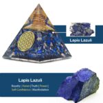 Lapis Lazuli Pyramid – Handmade Healing Crystal for Meditation, Reiki, Chakra Balancing, Spiritual Growth & Inner Truth – Natural Orgonite Energy Generator for Positivity & Focus - Image 3