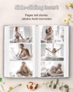 Photo Album 4x6 with 300 Pockets,Slip-in Picture Albums,Linen Cover Memory Book with Front Window,White Page Vertical Photo Book for Wedding,Family,Anniversare,Baby,Vacation - Image 5