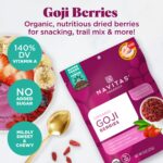 Navitas Organics Goji Berries, 8 oz. Bag, 8 Servings — Organic, Non-GMO, Sun-Dried, Sulfite-Free - Image 3