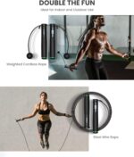 RENPHO Cordless Jump Rope, Weighted Jump Rope with Counter, Jump Ropes for Fitness, Smart Skipping Rope for Crossfit, Gym, Burn Calorie, APP Data Analysis, at-Home-Workout for Women Men Adult Kids - Image 2