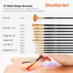 Shuttle Art Acrylic Paint, 50 Colors Acrylic Paint Set, 2oz/60ml Bottles, Rich Pigments, Water Proof, Premium Acrylic Paints for Artists, Beginners and Kids on Canvas Rocks Wood Ceramic Fabric - Image 9